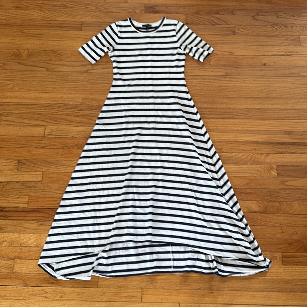 J. Crew Navy and White Striped Dress